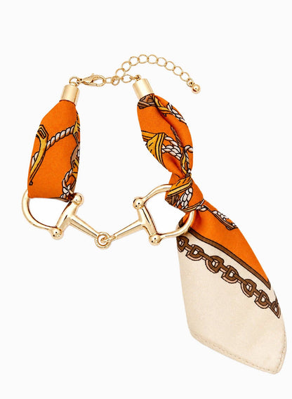 Darlene Scarf Western Horsebit Bracelet