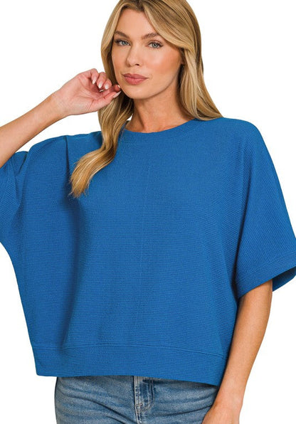 Maranda Knit Banded Boxy Top