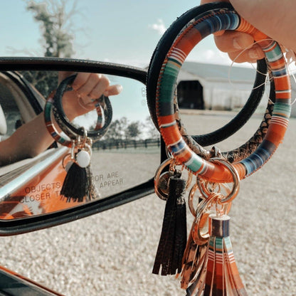 Bangle Bracelet Keyring With Tassel