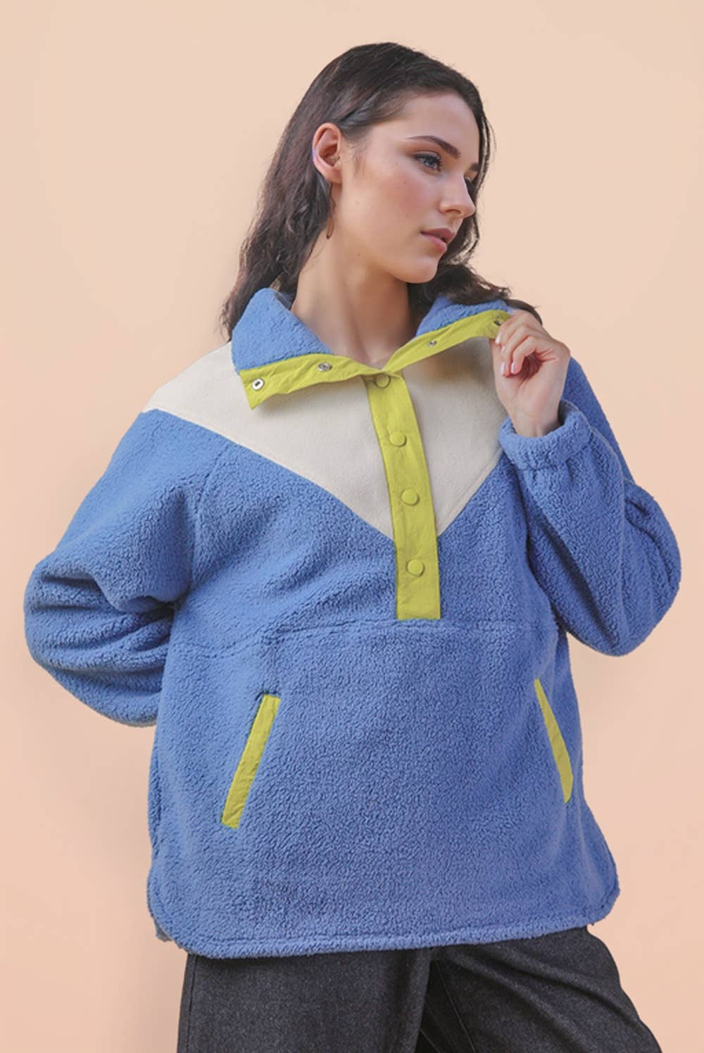 Moonstone Oversized Fleece Pullover