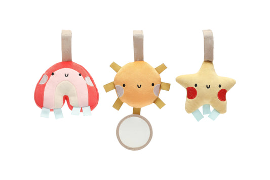 Baby Rainbow Sun and Stars Stroller Toy Set