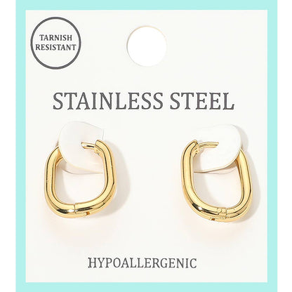 Charity Oblong Hoop Medium Earrings