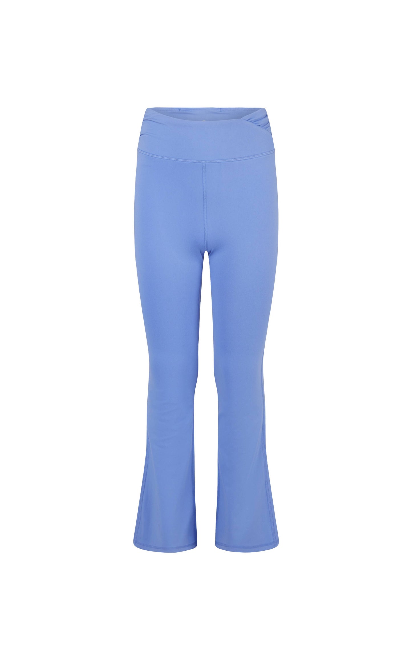 Girls Lux Ruched Flared Blue Athletic Pants