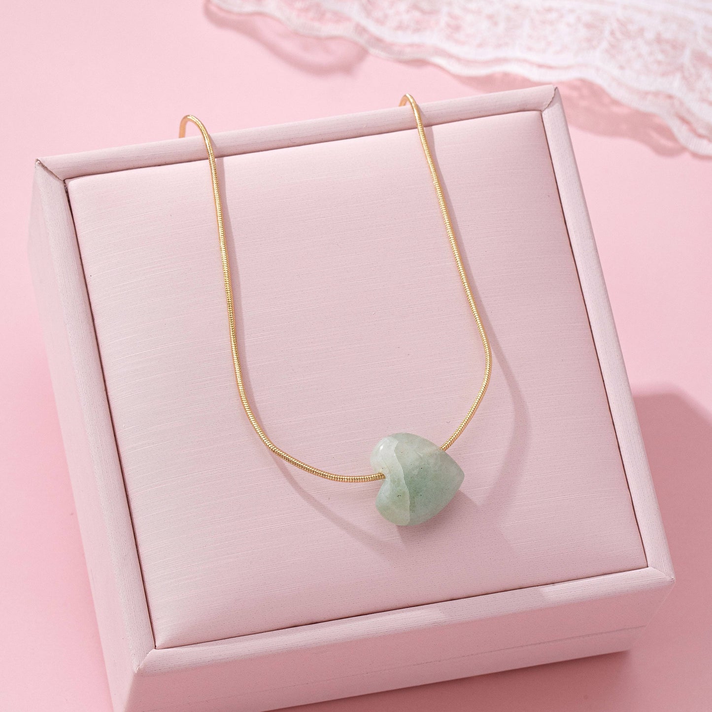 Constance Natural Stone Heart Necklace