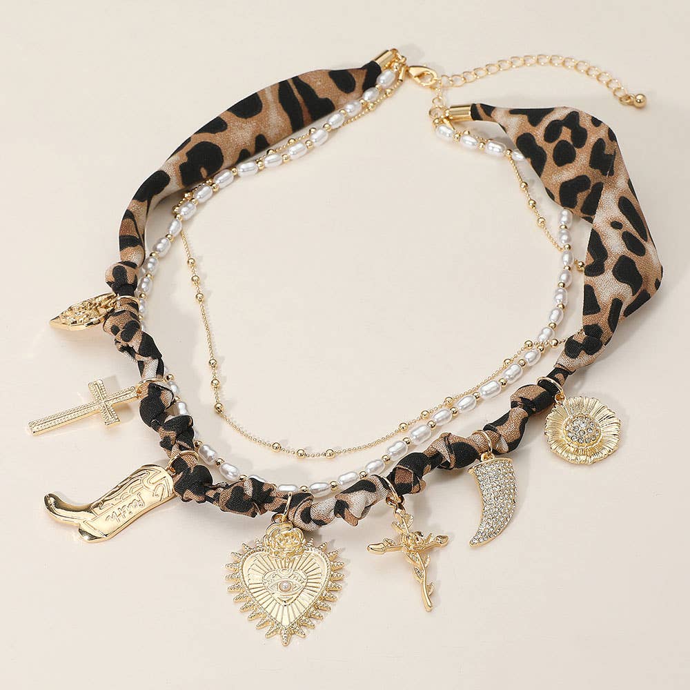 Charlee Leopard Charm Necklace