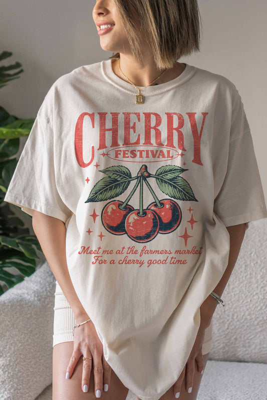 Cherry Festival Oversized Tee