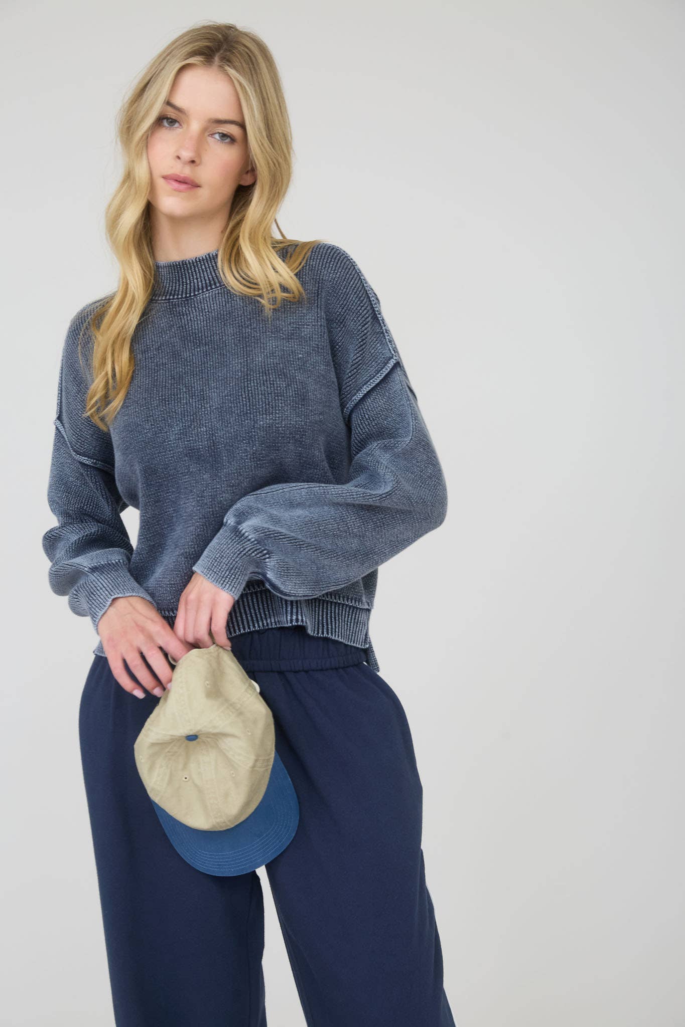 Celia Contrast Mineral Knit Sweater
