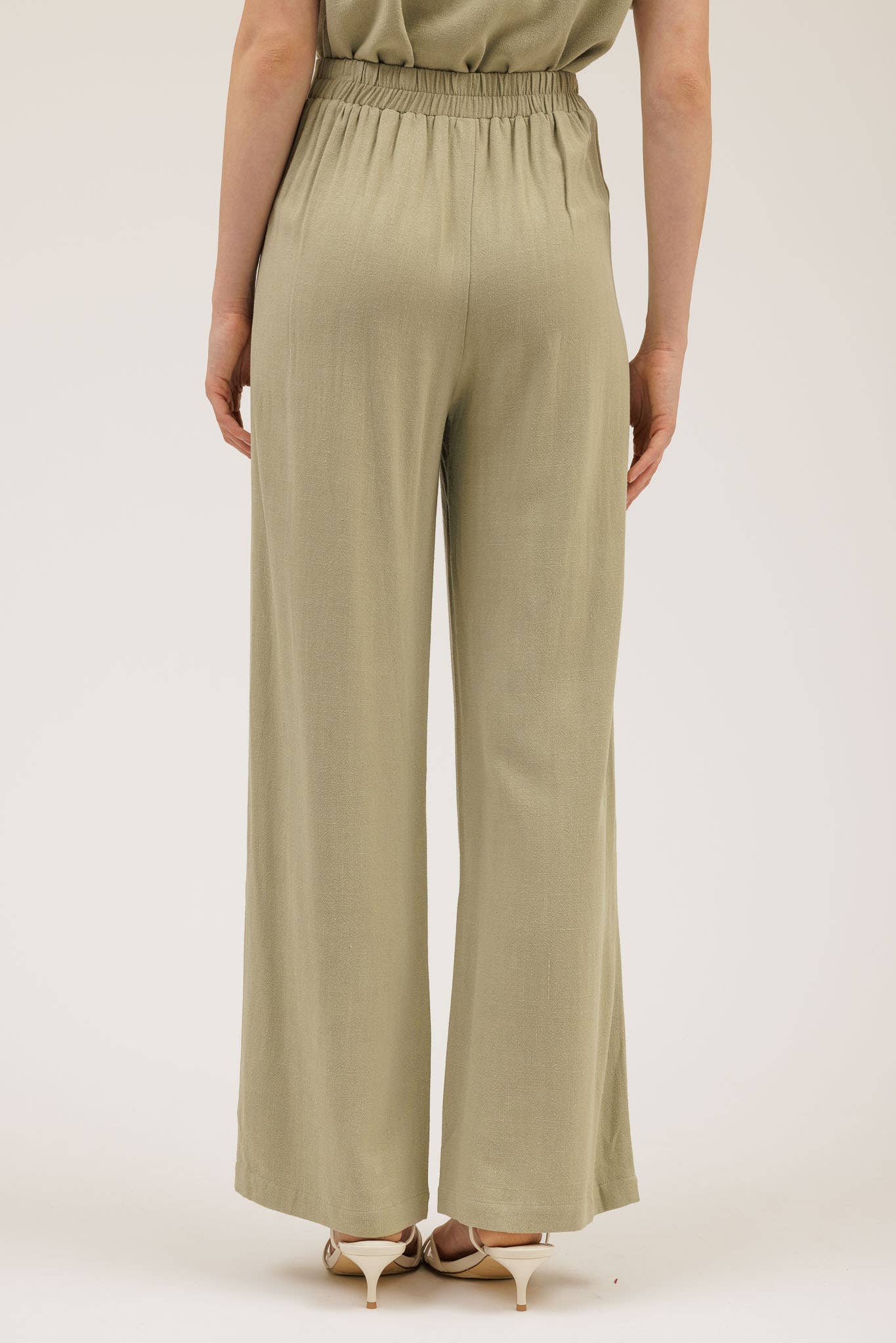 Pierson Pleated Wide Leg Linen Pants