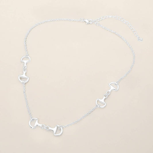 McRae Horsebit Chain Silver Necklace