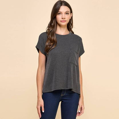 Romney Ribbed Pocket Tee