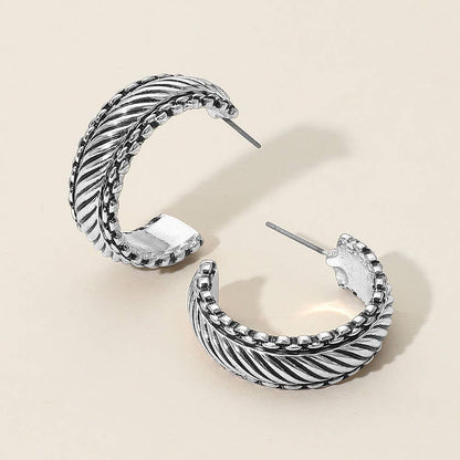 Montana Textured Antique Hoops