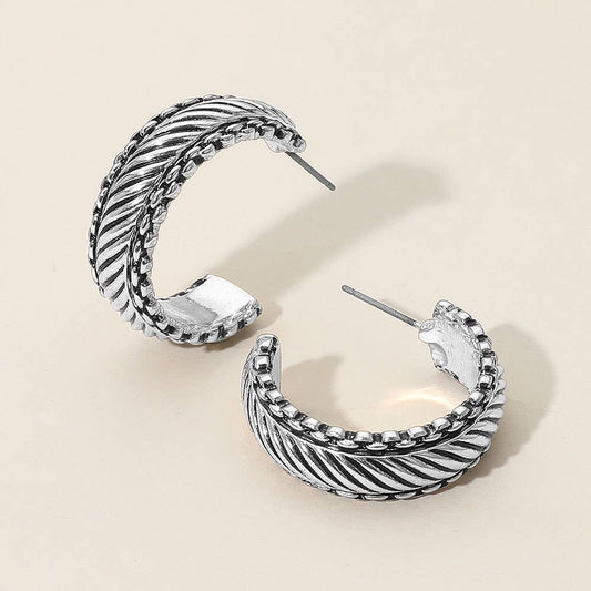 Montana Textured Antique Hoops
