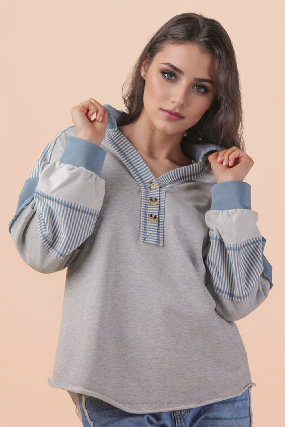 Maher Rugby Button Oversized Top