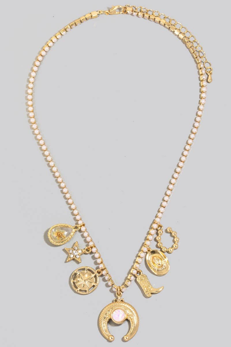 Montebello Multi Western Charm Necklace