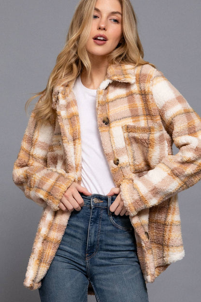 Plaid Sherpa Jacket