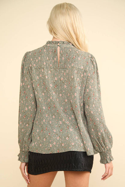 Ferry Dainty Floral Crinkle Blouse