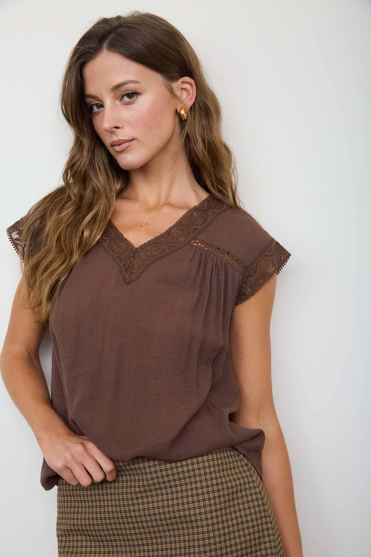 Isla V-Neck Lace Top