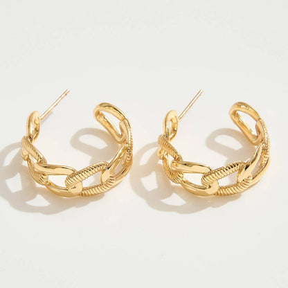 Suzie Chain Link Hoops