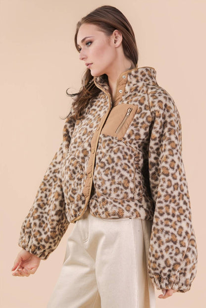 Danica Leopard Sherpa Jacket