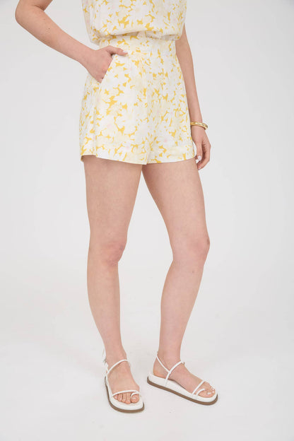 Daisy Floral Linen Yellow Set