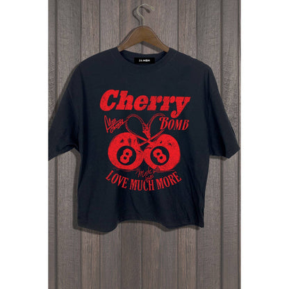 Cherry Bomb Love Cropped Tee