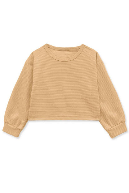 Girls Talia Boxy Crop Longsleeve Top