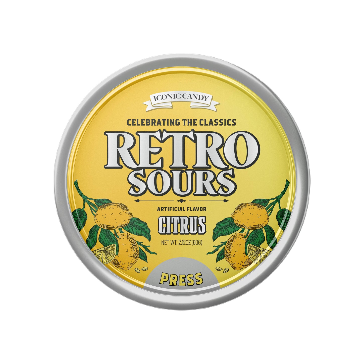 Retro Sours Citrus Candy Tin