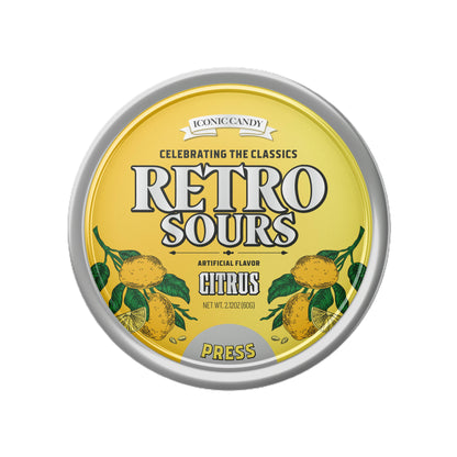 Retro Sours Citrus Candy Tin