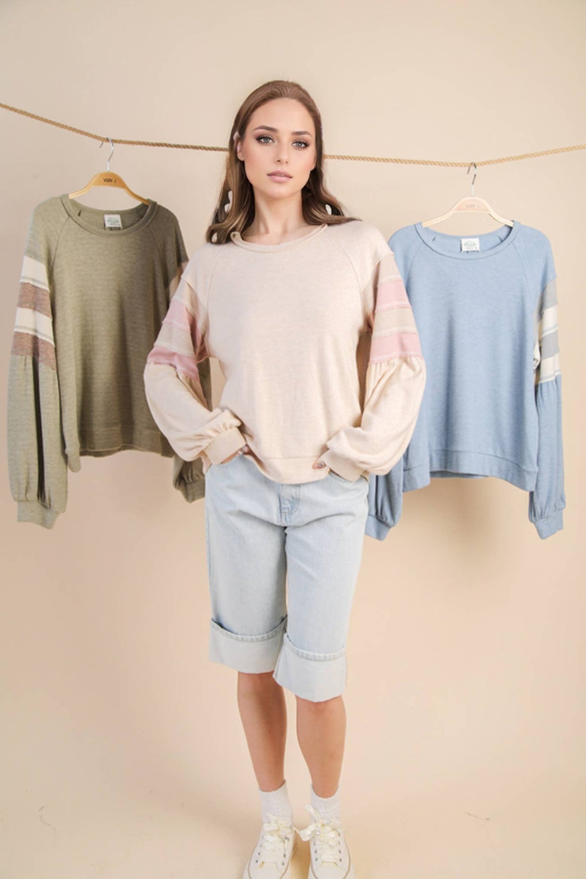 Rainey Color Block Longsleeve Top