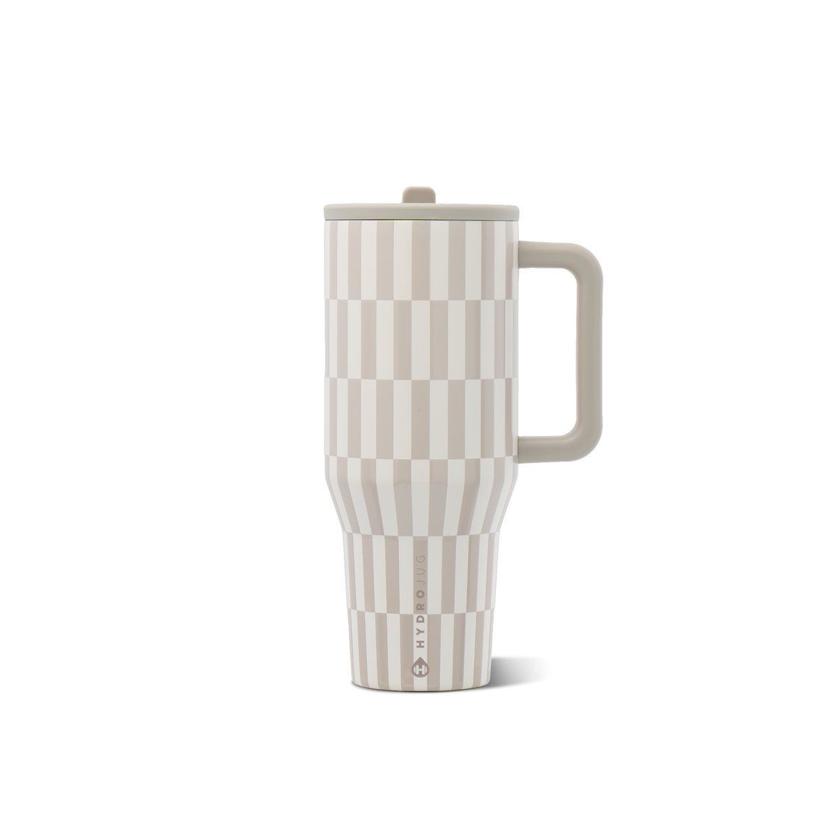 HydroJug Beige Checkered Water Bottle