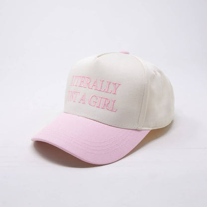 Girls Literally Just a Girl Pink Hat