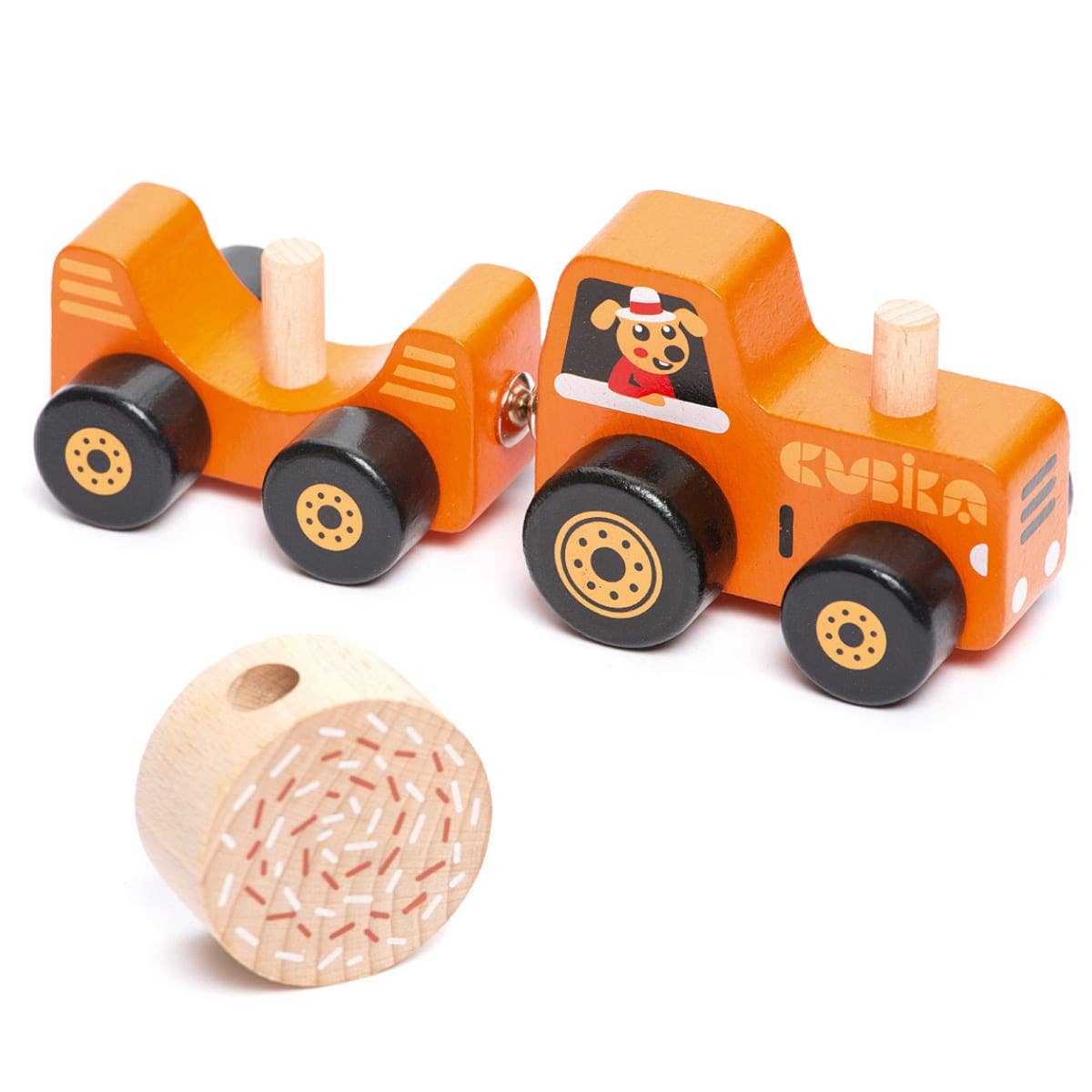Toddler Boys Cubika Wooden Toy Tractor