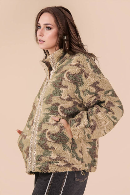 Finley Camo Sherpa Jacket