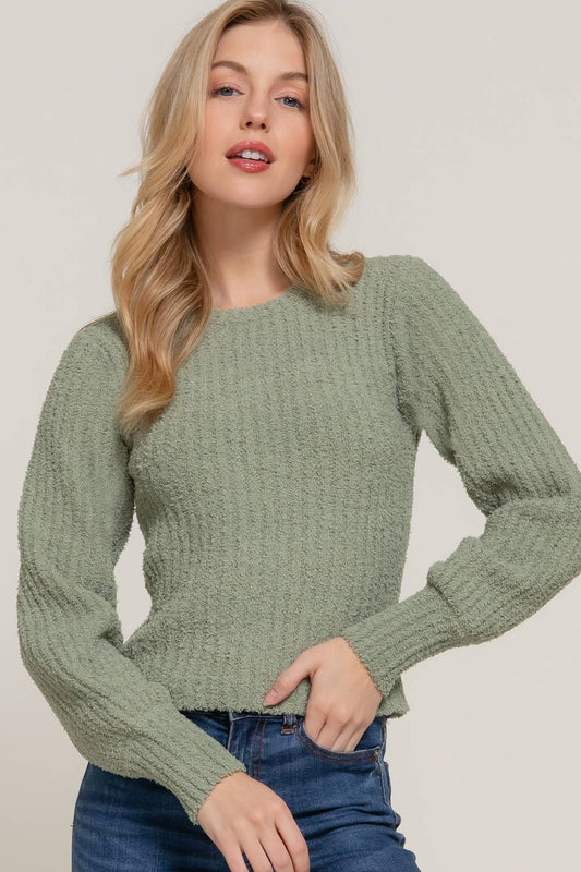 Portland Fuzzy Ribbed Sweater