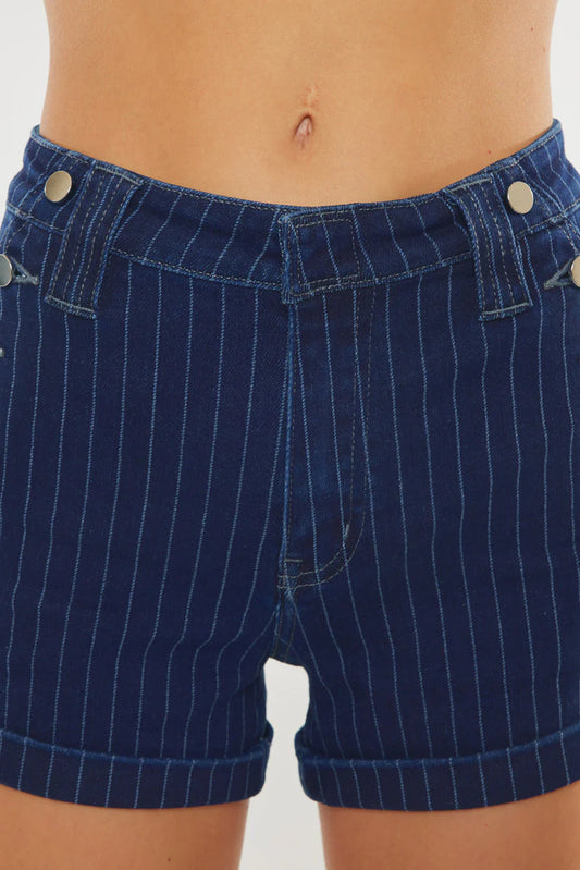 Kancan Pacifica Pinstriped Shorts