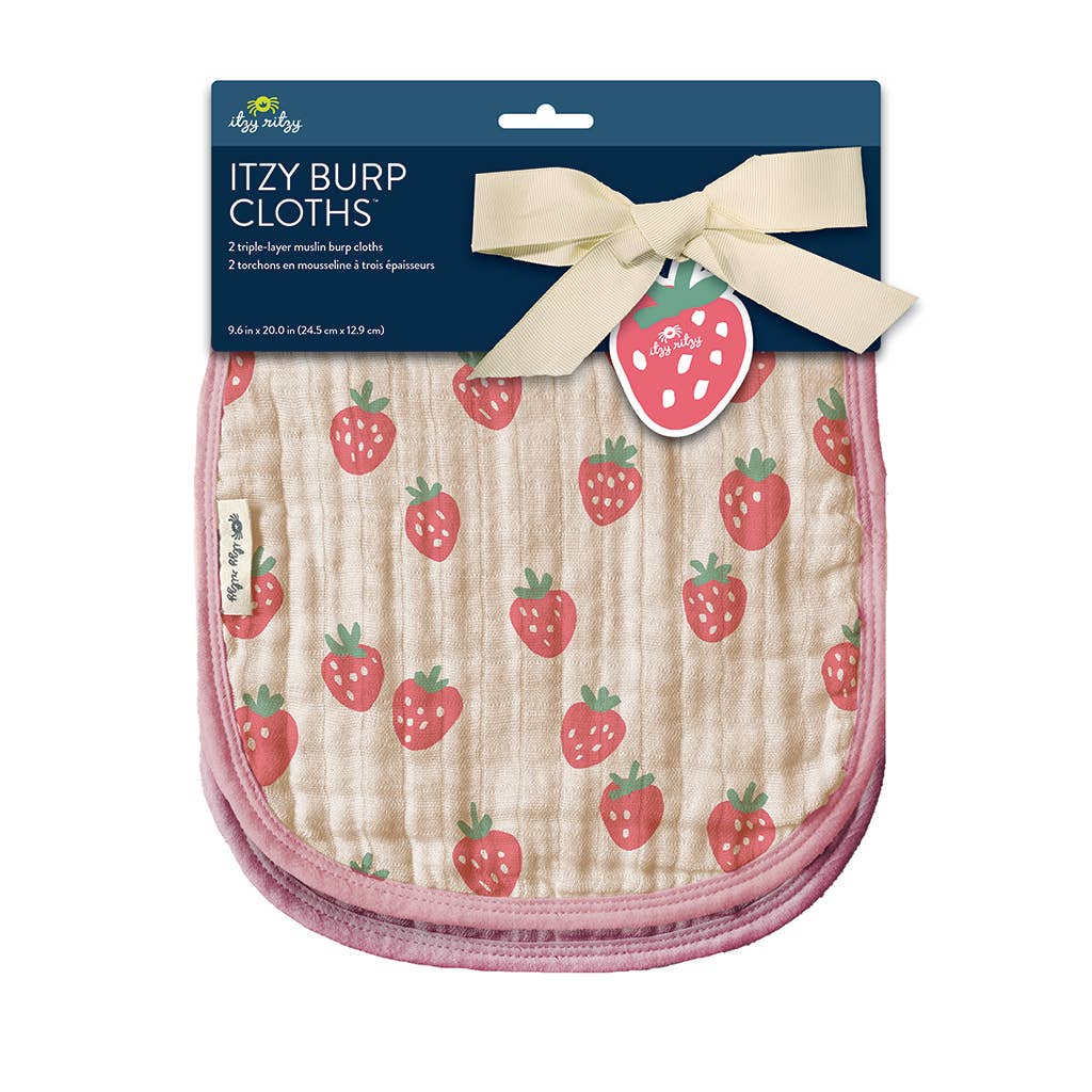 Itzy Ritzy Strawberries & Cream Burp Cloths™