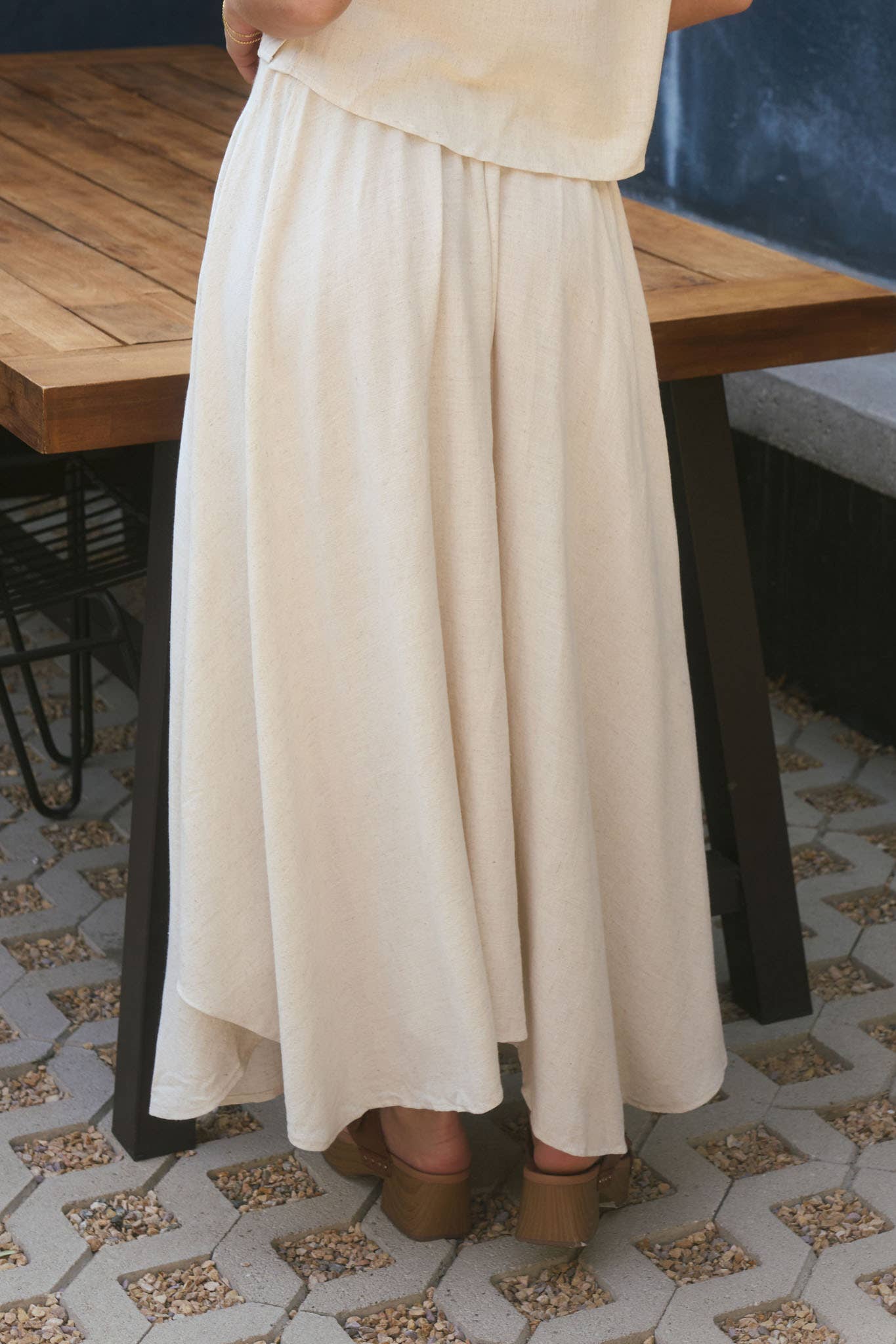 Nerissa Pleated Handkerchief Linen Skirt
