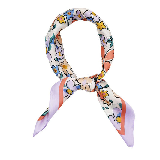 Cameron Floral Doodle Satin Scarf