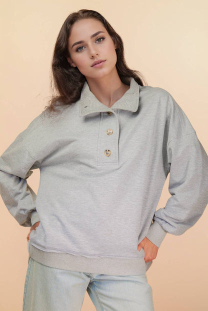 Runa Mineral Button Top
