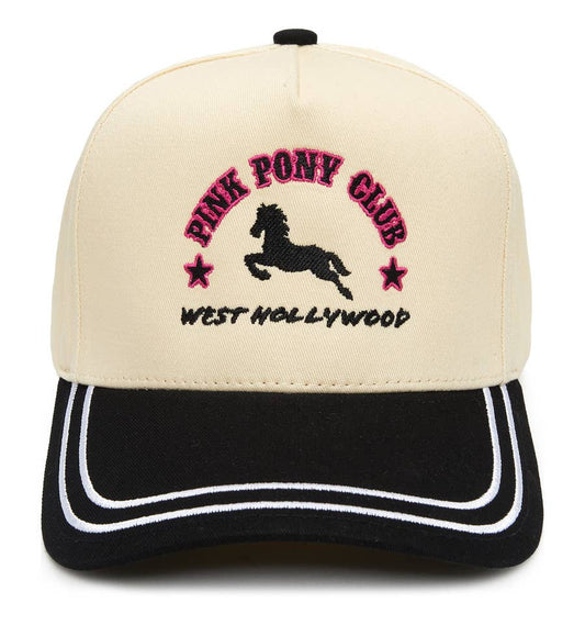 Pink Pony Club Embroidered Hat