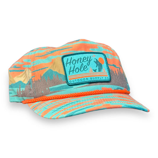 Mens Honey Hole Sunscape Rope Hat