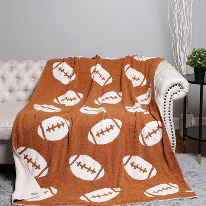 Football Microfiber Throw Blanket