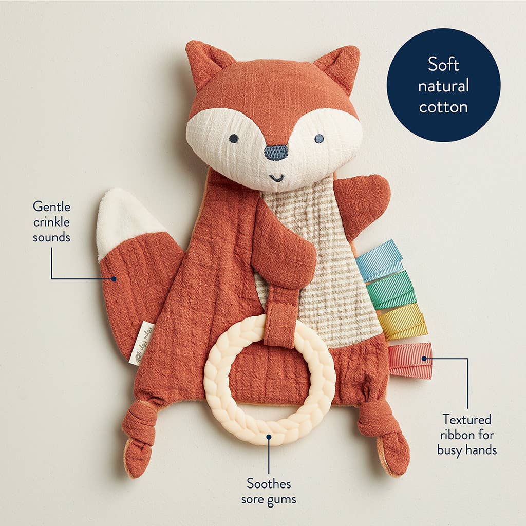 Itzy Ritzy Fox Crinkle™ Sensory Toy with Teether