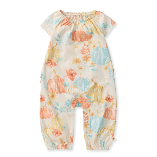Baby Girls Burt's Bees Pumpkin' Jumpsuit