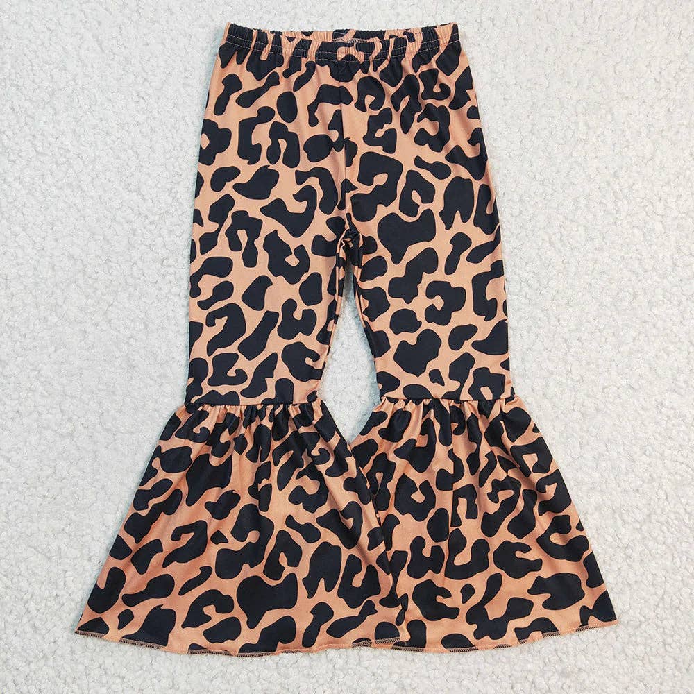 Girls Leopard Bell Bottoms
