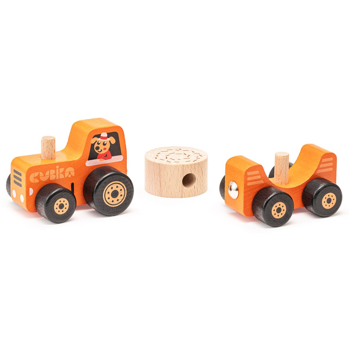 Toddler Boys Cubika Wooden Toy Tractor