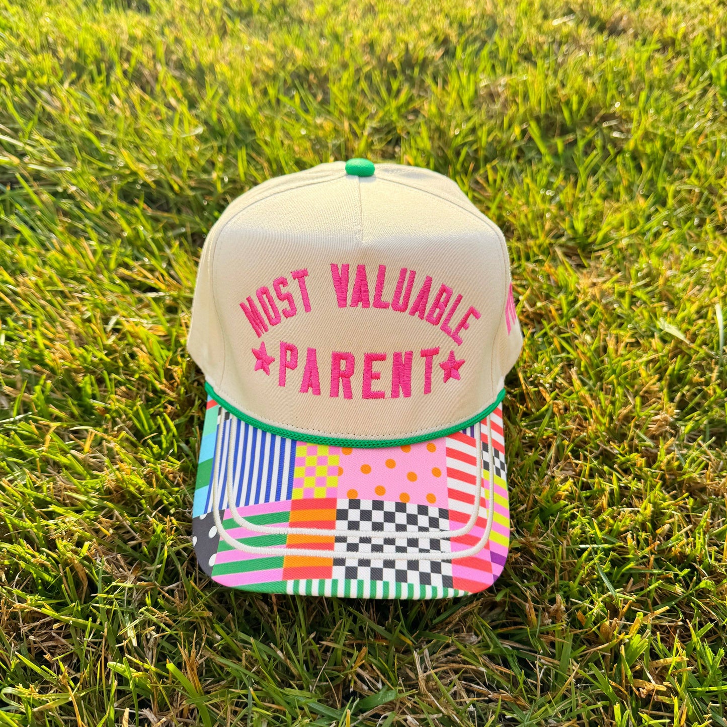 Most Valuable Parent Patchwork Embroidered Hat