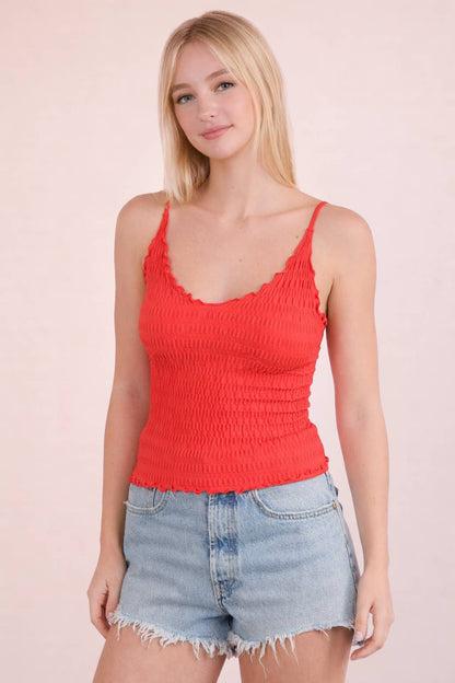Rosie Smocked Lettuce Cami