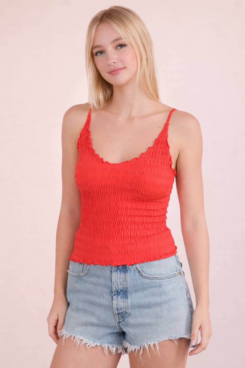 Rosie Smocked Lettuce Cami