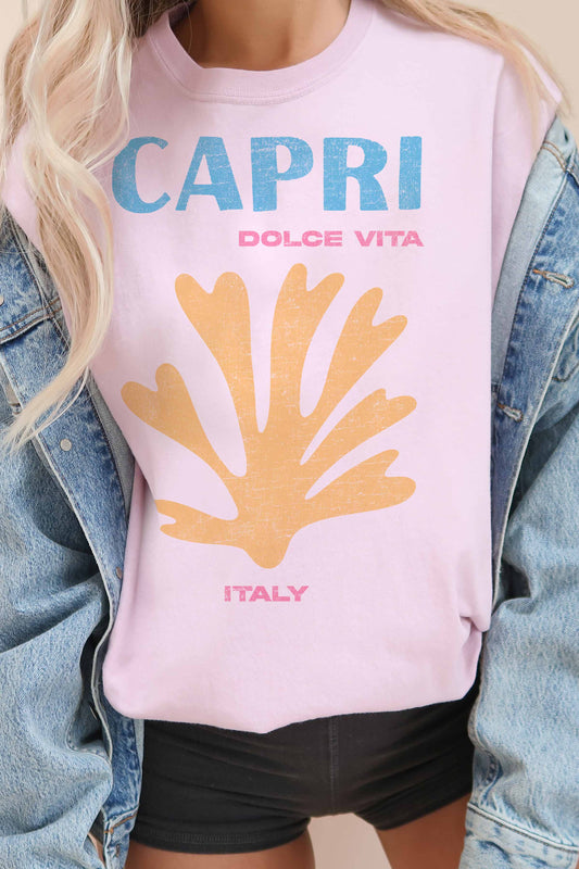 Capri Dolce Vita Oversized Tee